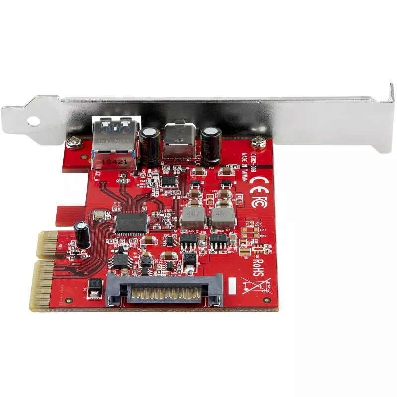 „StarTech.com“ 2 prievadų 10Gbps USB-A ir USB-C PCIe kortelė – USB 3.1 Gen 2 PCI Express valdiklio adapteris – USB 3.2 Gen 2x1 PCIe plėtimosi kortelė – Windows, macOS, Linux