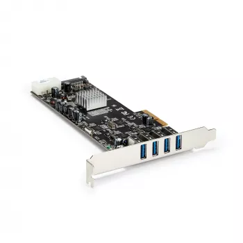 StarTech.com 4 prievadų USB 3.0 PCIe kortelė su 4 atskirais 5 Gbps kanalais (USB 3.1 Gen 1) - UASP - SATA / LP4 maitinimas - PCI Express adapterio kortelė