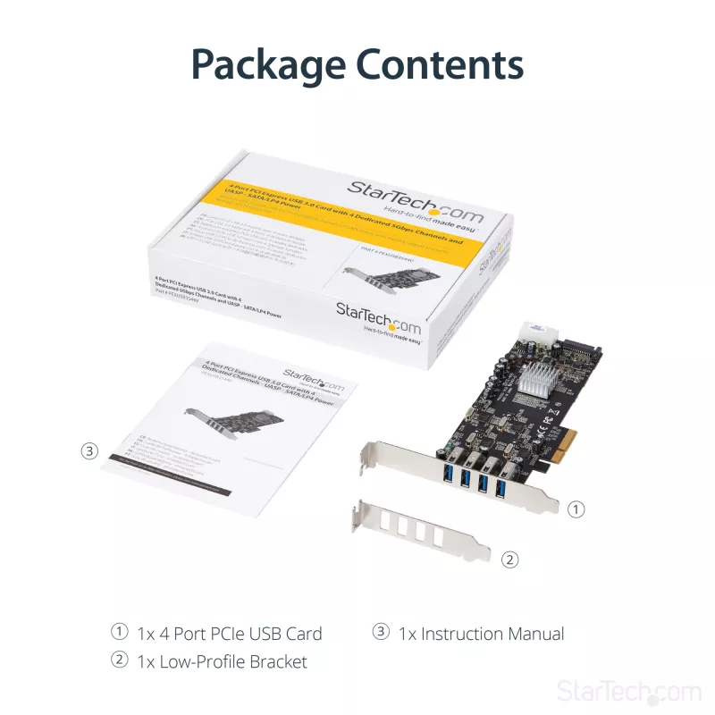 StarTech.com PEXUSB3S44V – PCIe plokštė su 4 USB 3.0 prievadais ir atskirais 5 Gbps kanalais
