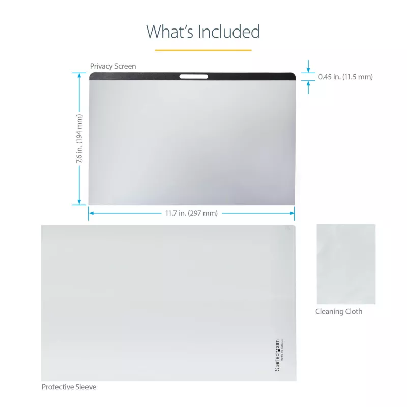 StarTech.com privatumo ekranas 13 colių MacBook Pro ir MacBook Air – magnetinis nuimamas apsauginis filtras, mažinantis mėlyną šviesą, 16:10, matinis/blizgus, +/-30 laipsnių