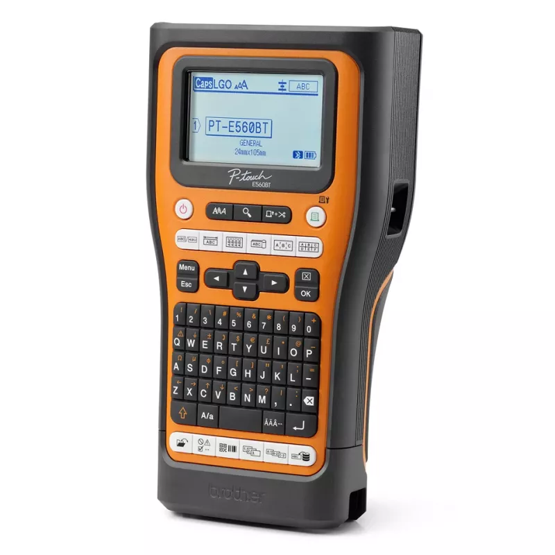 Brother PT-E560BTSP etikečių spausdintuvas Terminis perdavimas 180 x 180 DPI 30 mm/s Laidinis ir belaidis HSE/TZe Bluetooth QWERTY