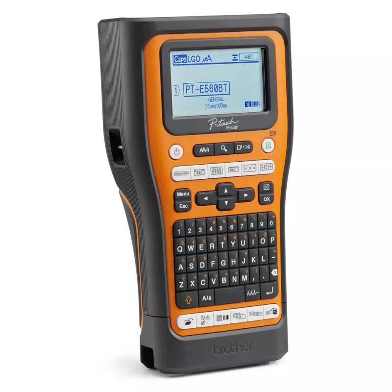 Brother PT-E560BTSP etikečių spausdintuvas Terminis perdavimas 180 x 180 DPI 30 mm/s Laidinis ir belaidis HSE/TZe Bluetooth QWERTY