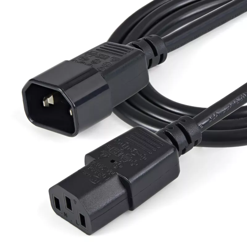 StarTech.com 1 m ilginimo laidas C14 į C13, 10A 125V, 18AWG, kompiuterio maitinimo laidas
