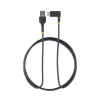 StarTech.com 6ft (2m) USB A į C įkrovimo laidas stačiu kampu - Patvarus greito įkrovimo USB-C laidas - Juodas USB 2.0 A į Type-C - Armiruotas aramidiniu pluoštu - 3A - USB įkrovimo laidas