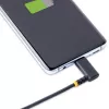 StarTech.com 1ft (30cm) USB A į C įkrovimo laidas stačiu kampu – patvarus greito įkrovimo USB-C laidas – juodas USB 2.0 A į Type-C – armuotas aramidiniu pluoštu – 3A – USB įkrovimo laidas