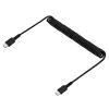 StarTech.com 3ft (1m) USB-C įkrovimo laidas, spirališkai susuktas, tvirtas, greitas įkrovimas ir sinchronizavimas, USB 2.0 Type-C, armuotas aramidiniu pluoštu, patvarus, juodas