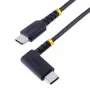 StarTech.com 3ft (1m) USB-C įkrovimo laidas stačiu kampu - 60W PD 3A - tvirtas greito įkrovimo USB-C laidas - juodas USB 2.0 Type-C - armuotas aramidiniu pluoštu