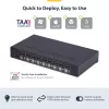StarTech.com 8 prievadų DisplayPort KVM jungiklis su 1U stovo montavimo rinkiniu, 4K 60Hz DP 1.2, mygtukų ir sparčiųjų klavišų perjungimu, 4 prievadų USB šakotuvu, nepriklausomas nuo OS, TAA atitinka