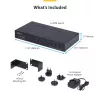 StarTech.com 8 prievadų DisplayPort KVM jungiklis su 1U stovo montavimo rinkiniu, 4K 60Hz DP 1.2, mygtukų ir sparčiųjų klavišų perjungimu, 4 prievadų USB šakotuvu, nepriklausomas nuo OS, TAA atitinka