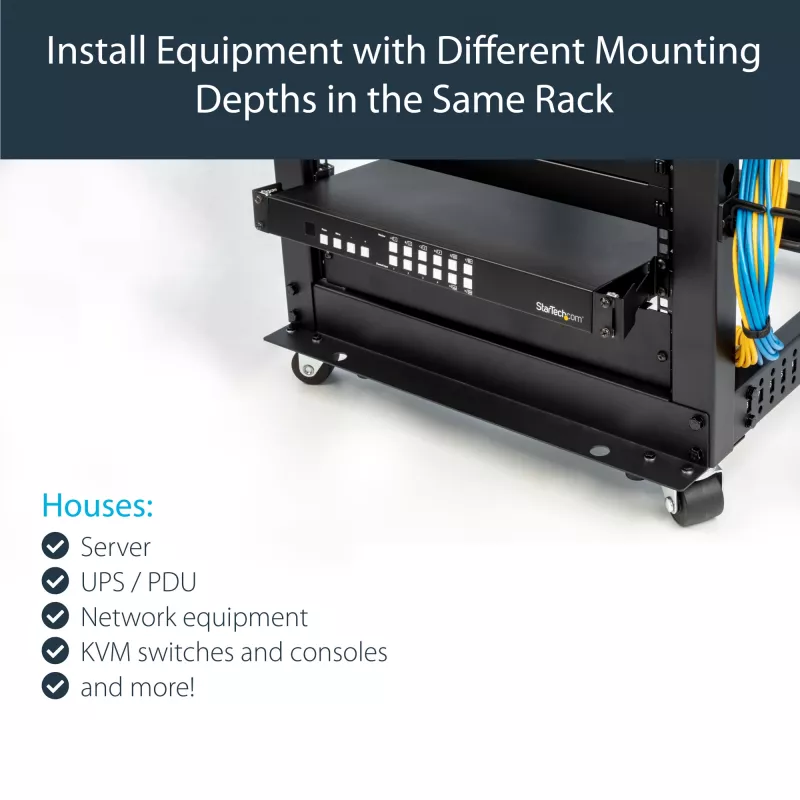 StarTech.com Rail Depth Adapter Kit – 1U gylio adapterio rinkinys serverio stovams