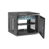 StarTech.com 4 stulpų 9U sieninis tinklo spintelė su 1U lentyna, 19 colių sieninis serverinis stovas duomenų / AV / elektronikos / kompiuterių įrangai, mažas ventiliuojamas stovo gaubtas