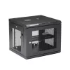 StarTech.com 4 stulpų 9U sieninis tinklo spintelė su 1U lentyna, 19 colių sieninis serverinis stovas duomenų / AV / elektronikos / kompiuterių įrangai, mažas ventiliuojamas stovo gaubtas