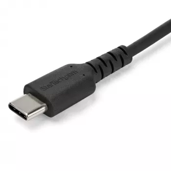 StarTech.com 2 m USB A į USB C įkrovimo laidas – patvarus greitas įkrovimas ir sinchronizavimas USB 2.0 į USB Type C duomenų laidas – tvirtas TPE apvalkalas, aramidinis pluoštas, M/M, 3A, juodas – Samsung S10, iPad Pro, Pixel