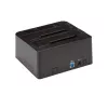 StarTech.com Dviejų diskų USB 3.2 Gen 2 SATA kietųjų diskų dokas, 10 Gbps, išorinis 2,5/3,5 colio SATA I/II/III SSD/HDD dokas, karšto keitimo lizdas, įkrovimas iš viršaus