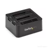 StarTech.com Dviejų diskų USB 3.2 Gen 2 SATA kietųjų diskų dokas, 10 Gbps, išorinis 2,5/3,5 colio SATA I/II/III SSD/HDD dokas, karšto keitimo lizdas, įkrovimas iš viršaus