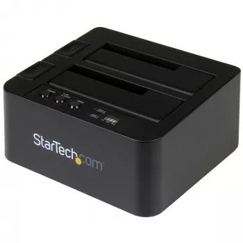 StarTech.com autonominis kietųjų diskų kopijavimo įrenginys, dviejų lizdų HDD/SSD klonuoklis/kopijuoklis, USB 3.1 (10Gbps) į SATA III HDD/SSD prijungimo stotelė, kietojo disko kopijavimo dokas