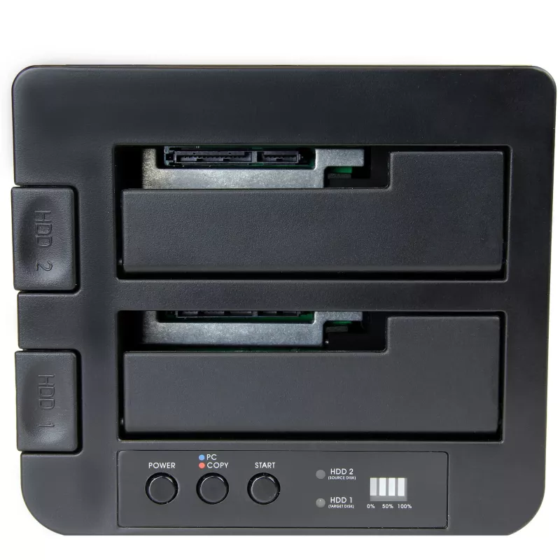 StarTech.com autonominis kietųjų diskų kopijavimo įrenginys, dviejų lizdų HDD/SSD klonuoklis/kopijuoklis, USB 3.1 (10Gbps) į SATA III HDD/SSD prijungimo stotelė, kietojo disko kopijavimo dokas