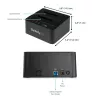 StarTech.com autonominis kietųjų diskų kopijavimo įrenginys, dviejų lizdų HDD/SSD klonuoklis/kopijuoklis, USB 3.1 (10Gbps) į SATA III HDD/SSD prijungimo stotelė, kietojo disko kopijavimo dokas