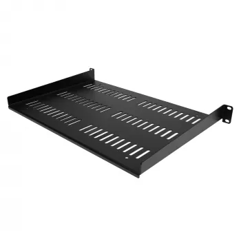 StarTech.com 1U serverinė lentyna – universali ventiliuojama konsolinė lentyna 19 colių tinklo įrangos stovui ar spintelei – tvirta konstrukcija – svorio talpa 55 svarai / 25 kg – 12 colių gylio lentyna, juoda