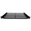 StarTech.com 1U serverinė lentyna – universali ventiliuojama konsolinė lentyna 19 colių tinklo įrangos stovui ar spintelei – tvirta konstrukcija – svorio talpa 55 svarai / 25 kg – 12 colių gylio lentyna, juoda