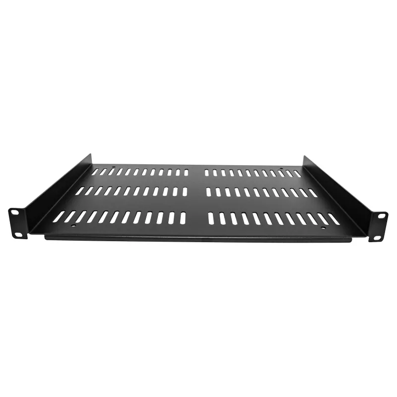 StarTech.com 1U serverinė lentyna – universali ventiliuojama konsolinė lentyna 19 colių tinklo įrangos stovui ar spintelei – tvirta konstrukcija – svorio talpa 55 svarai / 25 kg – 12 colių gylio lentyna, juoda