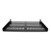 StarTech.com 1U serverinė lentyna – universali ventiliuojama konsolinė lentyna 19 colių tinklo įrangos stovui ar spintelei – tvirta konstrukcija – svorio talpa 55 svarai / 25 kg – 12 colių gylio lentyna, juoda