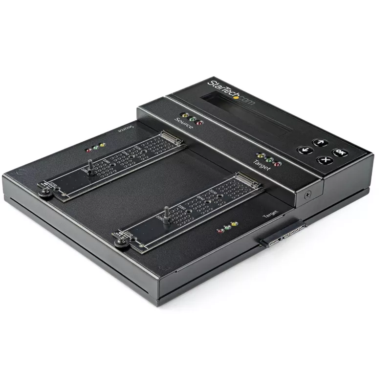 StarTech.com SM2DUPE11 – nepriklausomas M.2 SATA ir M.2 NVMe kopijavimo ir trynimo įrenginys, skirtas M.2 PCIe AHCI/NVMe, M.2 SATA, 2,5/3,5 colio SATA diskams