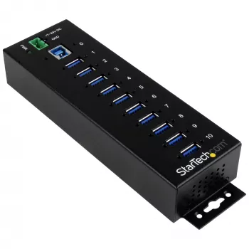 StarTech.com 10 prievadų pramoninis USB 3.0 šakotuvas su ESD ir viršįtampio apsauga