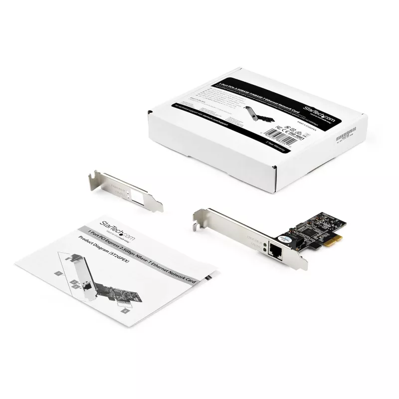 StarTech.com 2,5Gbps 2,5GBASE-T PCIe tinklo plokštė, vidinė, laidinė, PCI Express, Ethernet, 2500 Mbit/s, juoda