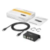 StarTech.com 4 prievadų USB 2.0 centras - metalinis pramoninis USB-A centras - montuojamas ant DIN bėgio, sienos ar stalo - TAA atitinkantis USB išplėtimo centras
