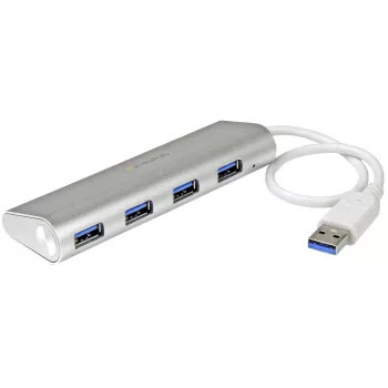 StarTech.com 4 prievadų USB šakotuvas, USB A į 4x USB-A prievadus, USB 5Gbps, tvirtas dizainas, maitinamas iš USB, nešiojamas nešiojamų kompiuterių USB 3.0 šakotuvas