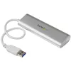 StarTech.com 4 prievadų USB šakotuvas, USB A į 4x USB-A prievadus, USB 5Gbps, tvirtas dizainas, maitinamas iš USB, nešiojamas nešiojamų kompiuterių USB 3.0 šakotuvas