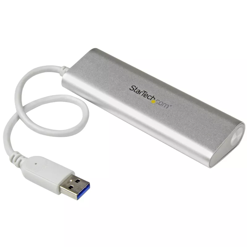 StarTech.com 4 prievadų USB šakotuvas, USB A į 4x USB-A prievadus, USB 5Gbps, tvirtas dizainas, maitinamas iš USB, nešiojamas nešiojamų kompiuterių USB 3.0 šakotuvas