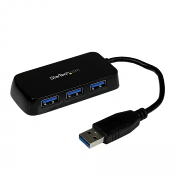 StarTech.com ST4300MINU3B Nešiojamas 4 prievadų USB 3.0 mazgas - juodas