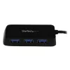 StarTech.com ST4300MINU3B Nešiojamas 4 prievadų USB 3.0 mazgas - juodas