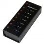 StarTech.com 7 prievadų USB 3.0 šakotuvas – metalinis korpusas, montuojamas ant stalo ar sienos