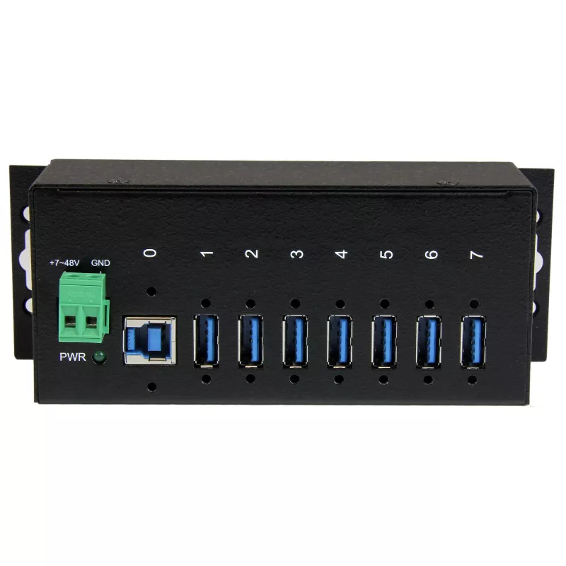 StarTech.com 7 prievadų pramoninis USB 3.0 centras su ESD apsauga
