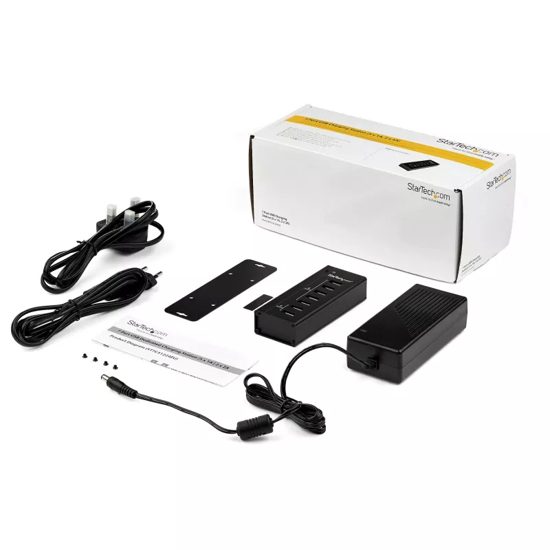 StarTech.com 7 prievadų USB įkrovimo stotelė su 5x 1A ir 2x 2A prievadais