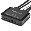 StarTech.com 2 prievadų DisplayPort KVM jungiklis - 4K 60Hz - Kompaktiškas dviejų prievadų UHD DP 1.2 USB darbalaukio KVM jungiklis su 1,2 m kabeliais ir garsu - maitinamas per USB ir nuotolinis perjungimas - MacBook ThinkPad