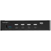 StarTech.com 4 prievadų HDMI KVM jungiklis – vienas monitorius 4K 60Hz Ultra HD HDR – stalinis HDMI 2.0 KVM jungiklis su 2 prievadų USB 3.0 šakotuvu (5Gbps) ir 4x USB 2.0 HID, garsu, karštųjų klavišų perjungimu – TAA