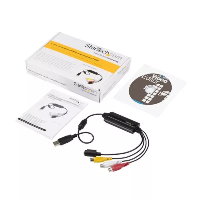StarTech.com USB vaizdo fiksavimo adapterio kabelis – S-Video/Composite į USB 2.0 SD vaizdo fiksavimo įrenginio kabelis – TWAIN palaikymas – analoginis-skaitmeninis keitiklis medijos saugojimui – tik Windows