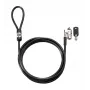 HP Keyed Cable Lock 10 mm, 1,83 m, apvalus raktas, cinkuotas plienas, juoda