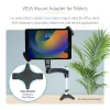 StarTech.com VESA laikiklio adapteris planšetėms 7,9–12,5 col. – iki 2 kg – 75x75/100x100 VESA – universalus apsauginis planšetės laikiklis – juodas