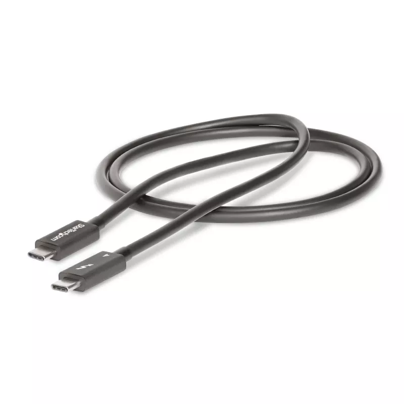 StarTech.com 1 m Thunderbolt 4 laidas - 40Gbps - 100W PD - 4K/8K vaizdas - Intel sertifikuotas - suderinamas su USB4/Thunderbolt 3/USB 3.2/USB Type-C/DisplayPort
