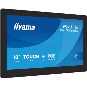 iiyama TW1023ASC-B3P Skaitmeninių ženklų ekranas kiosko dizainas 25,6 cm (10,1 colio) Wi-Fi 385 cd/m² WXGA Juodas Liečiamasis ekranas Įmontuotas procesorius Android 24/7
