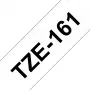 Laminuota juosta Brother TZe161 36 mm juoda ant skaidraus