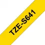 Brother TZE-S641 lipnių etikečių juosta juoda ant geltonos spalvos 18 mm x 8 m