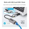 StarTech.com USB-C į Ethernet adapteris 2,5GbE su USB-A keitikliu, NBASE-T NIC, USB 3.0 Type-C 2,5/1G kelių greičių tinklas, suderinamas su Thunderbolt, Windows ir Mac