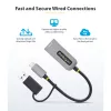 StarTech.com USB-C į Ethernet adapteris 2,5GbE su USB-A keitikliu, NBASE-T NIC, USB 3.0 Type-C 2,5/1G kelių greičių tinklas, suderinamas su Thunderbolt, Windows ir Mac