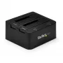StarTech.com Dual-Bay USB 3.0 į SATA ir IDE kietojo disko dokas, USB išorinis 2.5/3.5 col. SATA I/II/III ir IDE (40 kontaktų) SSD/HDD dokas, karšto keitimo lizdai, įkrovimas iš viršaus